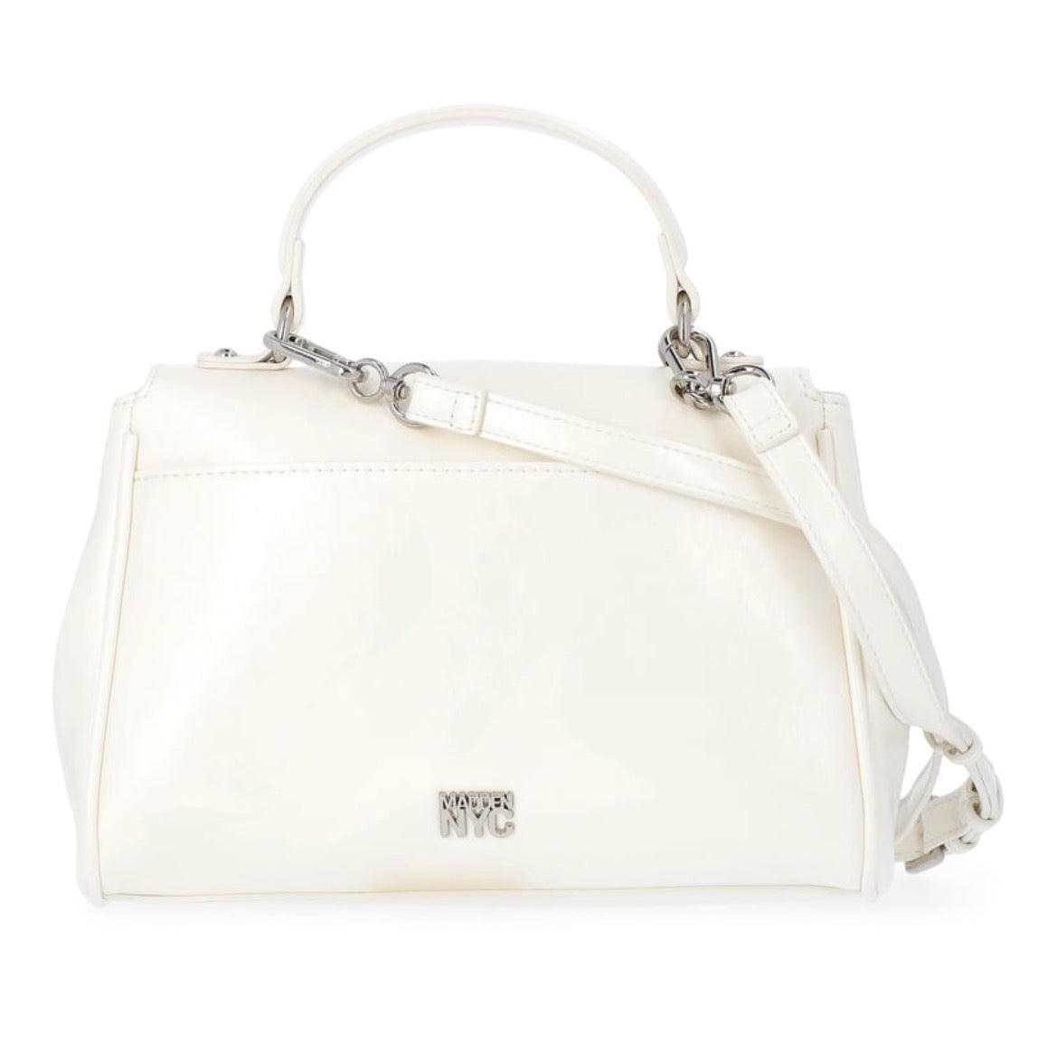 Madden NYC White Top Handle Crossbody Bag