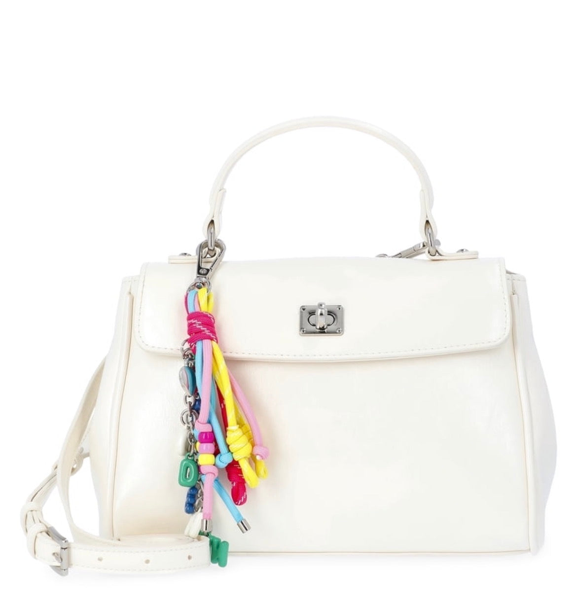 Madden NYC White Top Handle Crossbody Bag
