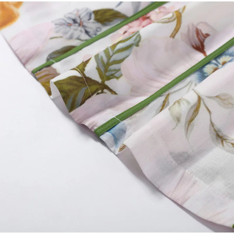 Elegant Printed Women's Dress Sleeveless Halter Waist-Closed A-Line Lady Dresses 2026 Spring Summer Fashion Female Vacation Robe