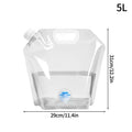 Camping Foldable Water Bag with Bottle Tap 8L Outdoor Hiking Water Bucket Bag Large Capacity Water Container Camping Supplies