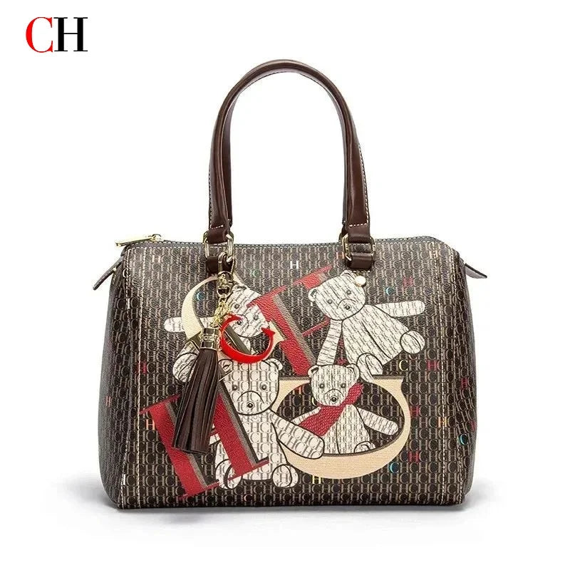 CH Ladies Bucket Bag Luxury Brand Designer New Ladies Large Capacity Exquisite Floral Pattern Travel Banquet High Grade Handbag