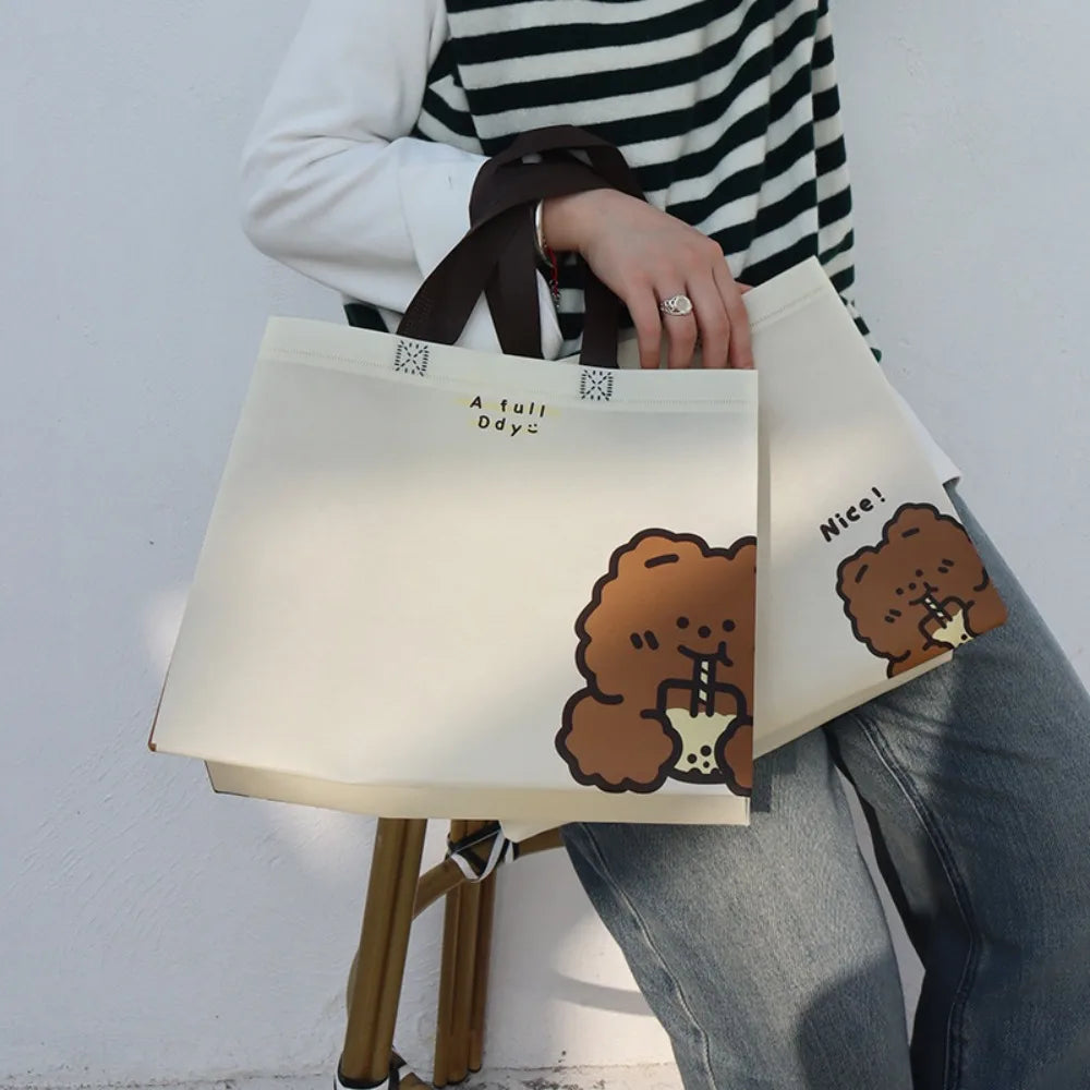 Hot Sale Non-woven Fabric Shopping Bag Trendy Casual Handbag Large Capacity Waterproof Underarm Bag Lady