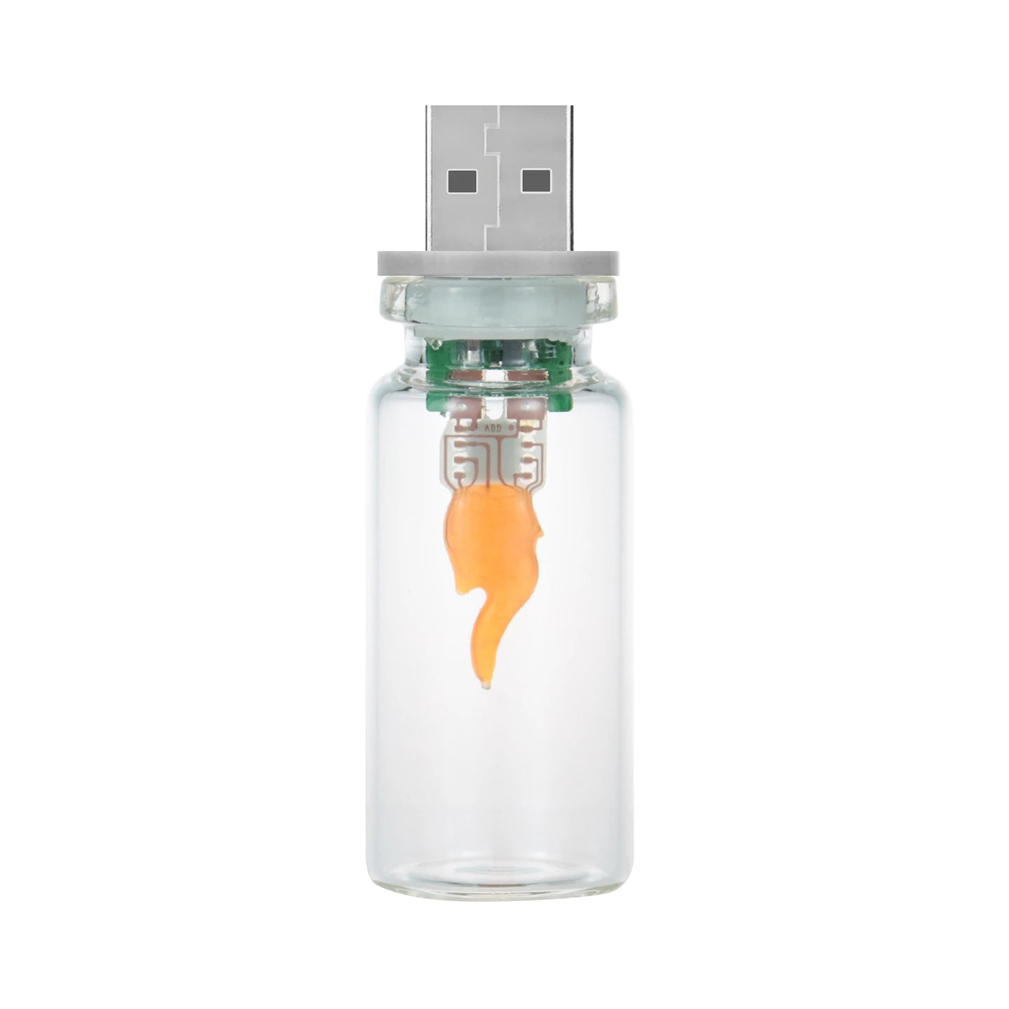 USB Flame Flickering LED Frosted Clear Glass Candle Night Light Simulated Flame for Car Home Room Laptop PC Festival Decoration