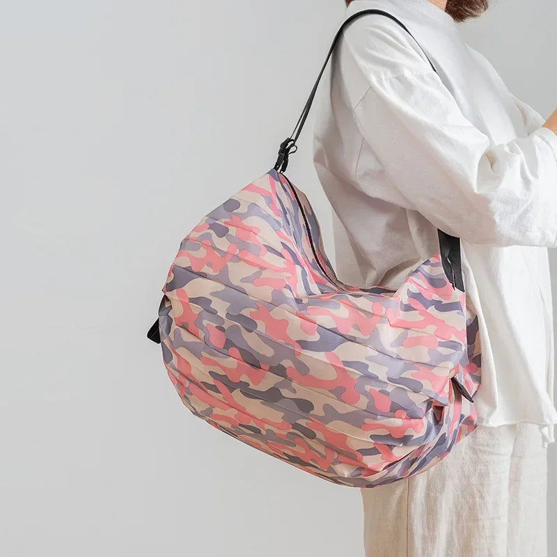 Women Shopper Bag Japanese Large Folding Tote Bag Travel Organizer Eco Shopping Bags Lady Market Bag Mujer Foldable Pouch Bolsos