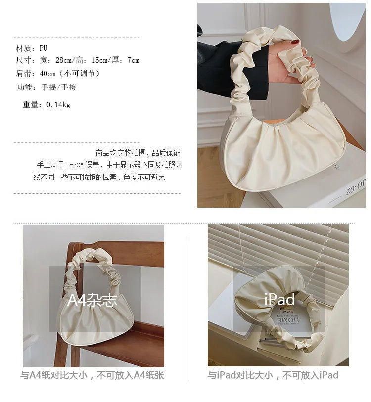 Cloud Pleated Handlebags Designer Handbag Women's Single Crossbody Dumpling Tote Armpit Bag Shopping Shoulder Bags Underarm Bag
