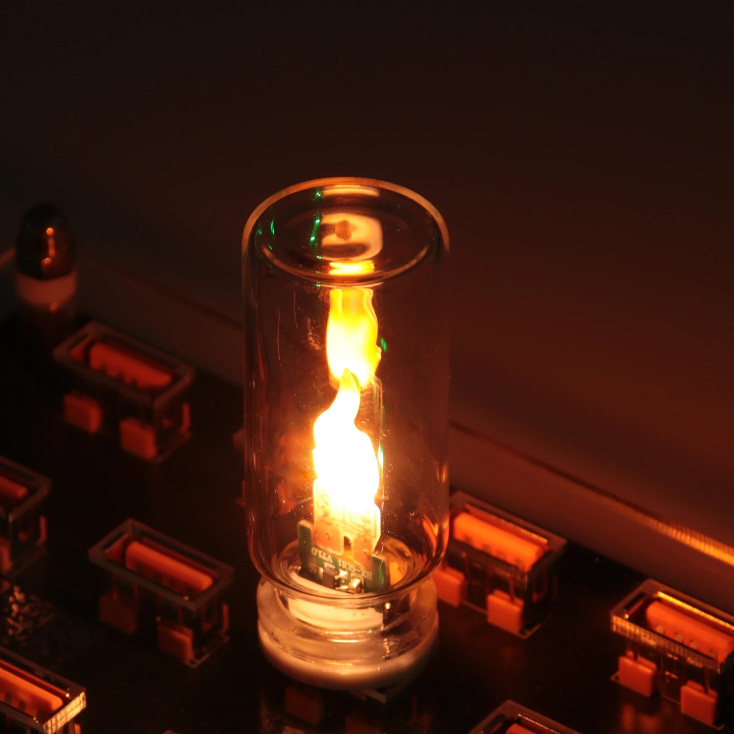 USB Flame Flickering LED Frosted Clear Glass Candle Night Light Simulated Flame for Car Home Room Laptop PC Festival Decoration